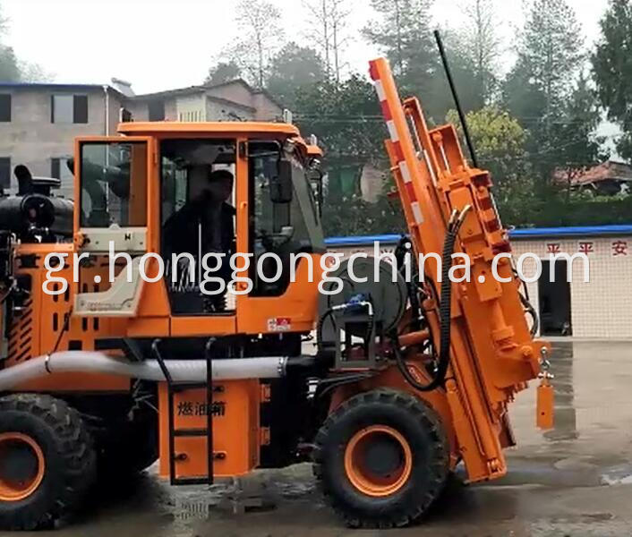 Drill Rod Guardrail Pile Driver